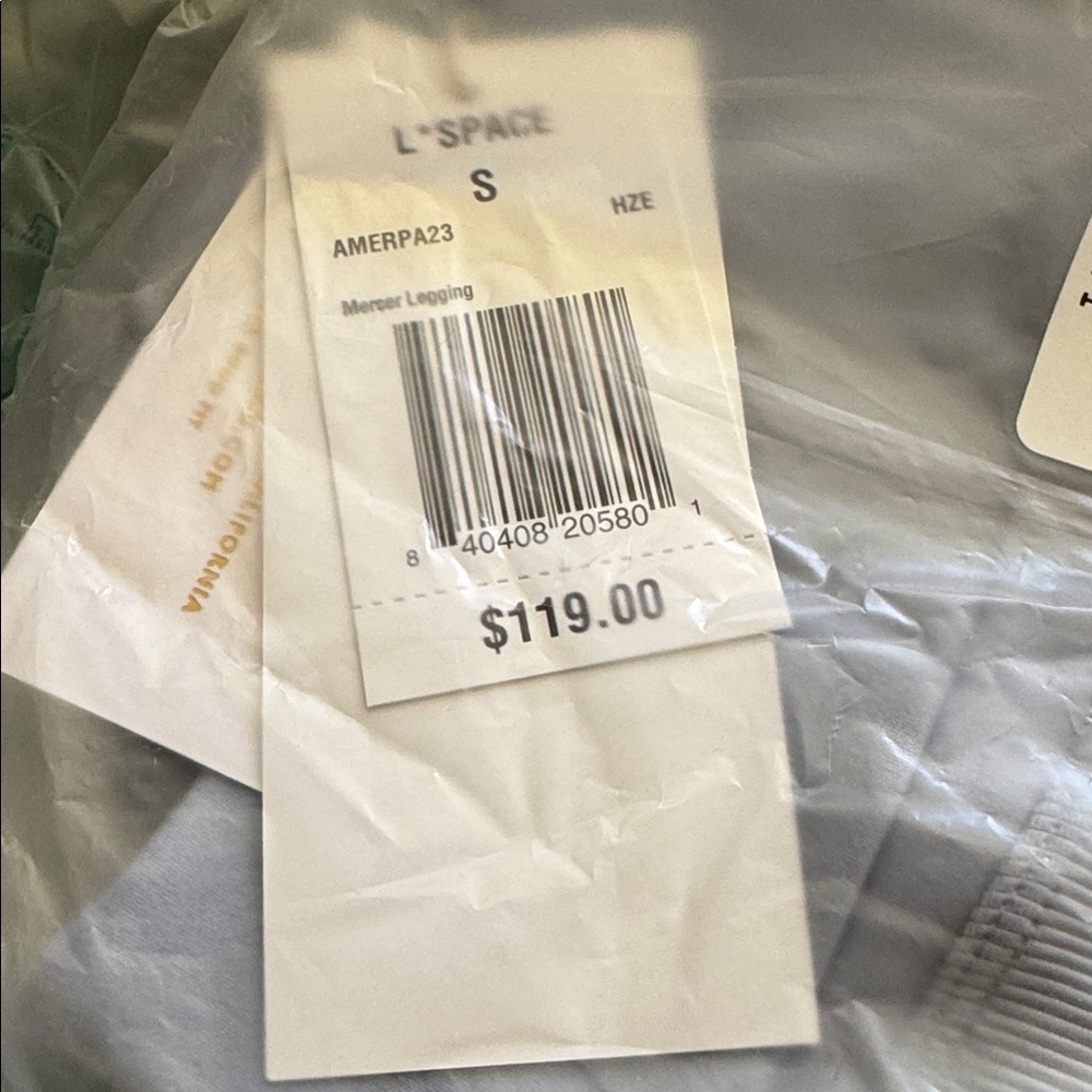 NWT$198 L*SPACE 2-PC SET Rush Sports Bra & Mercer Leggings Ribbed Haze Blue SML - Picture 8 of 11